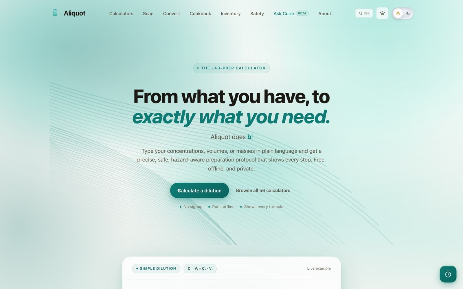 aliquotchem.com in private beta: chemistry coursework without the busywork