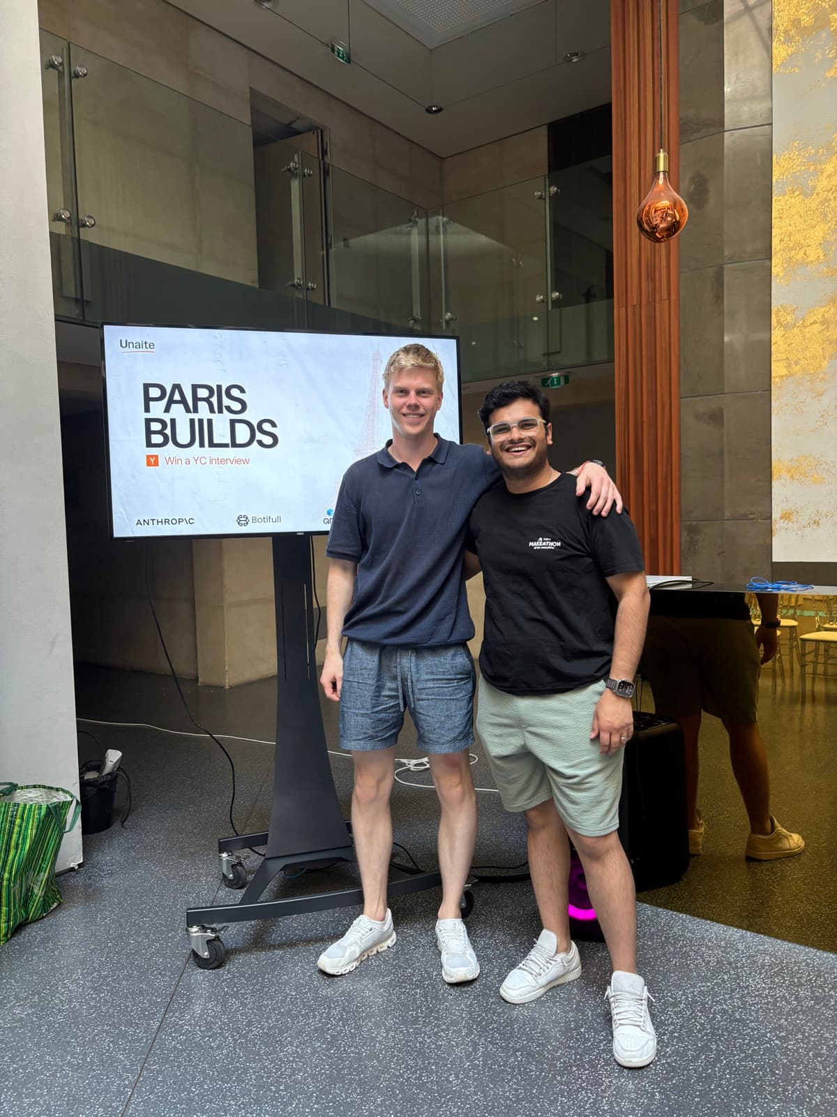 me and luis at paris builds